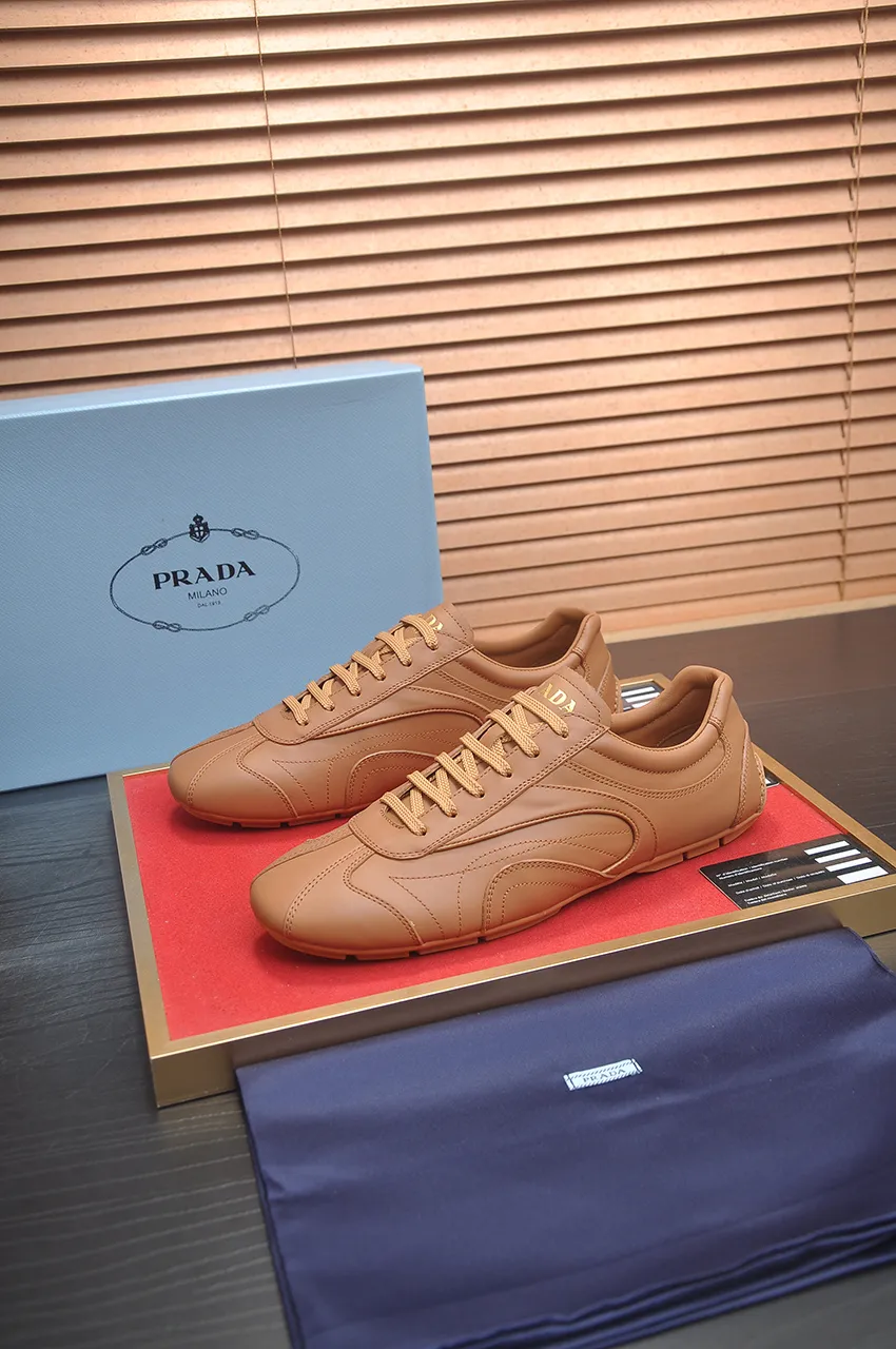 Men's shoes 💰560💶【PRADA】Prada casual shoes for couples, originally developed 1:1, made of high-mercerized cowhide with imported cowhide, silk sheepskin lining, rubber outsole, comfortable and soft on the feet, size for women: 35 to 40. Male 38 to 48💰🔥🔥🔥🔥🔥